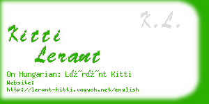 kitti lerant business card